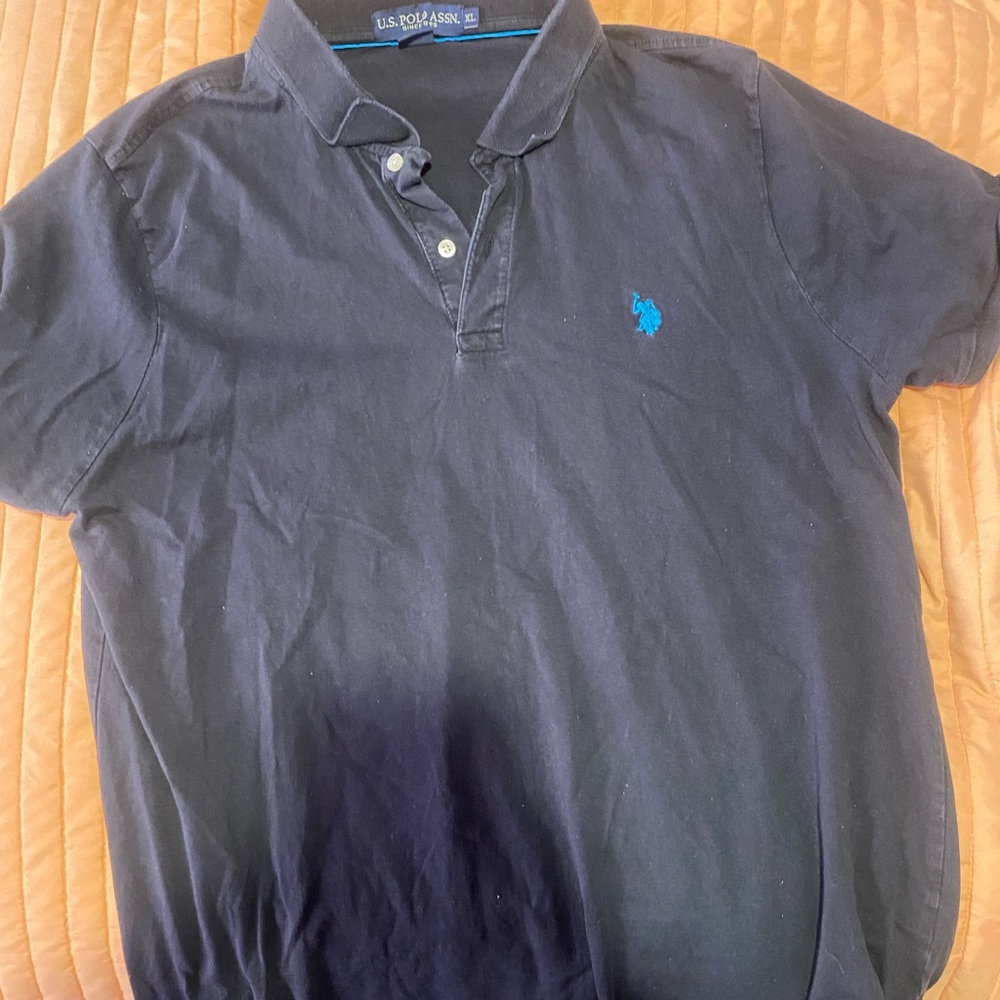 Name brand us polo shorts sleeve black polo